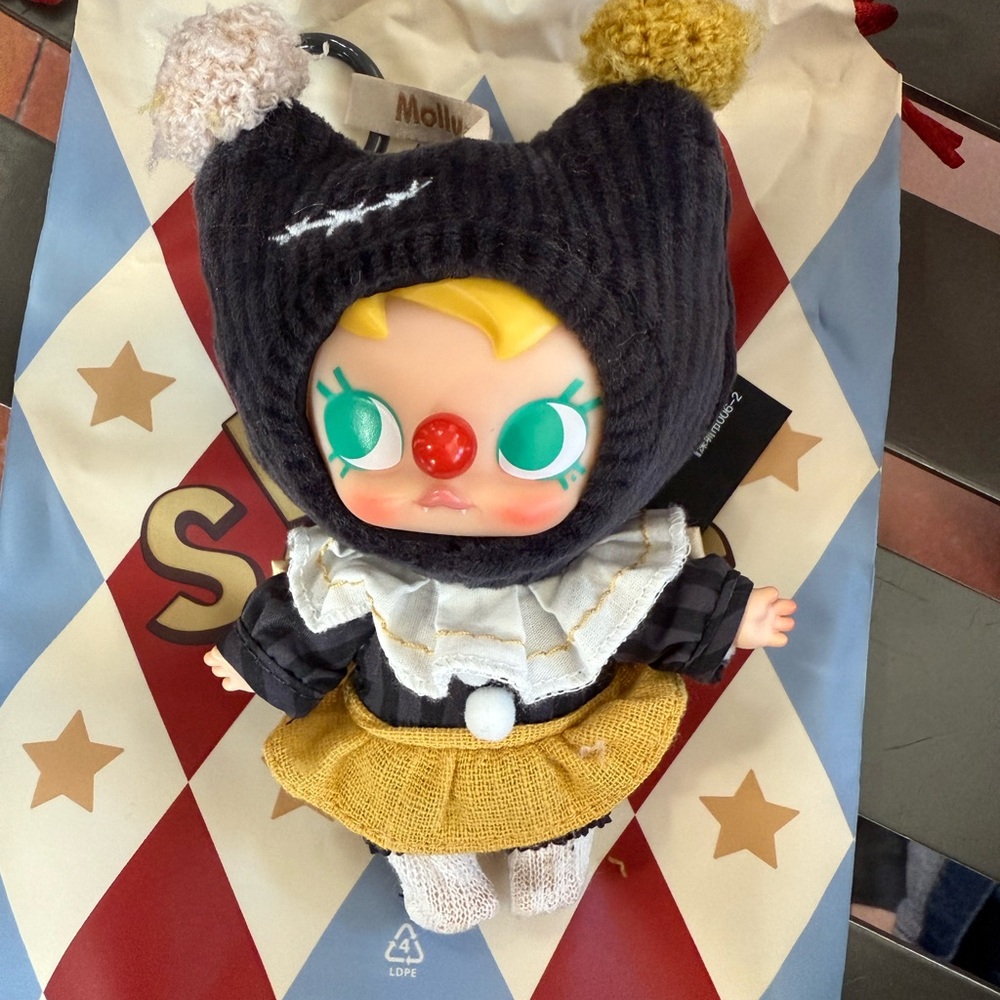 Charming Doll with Black and Yellow Outfit